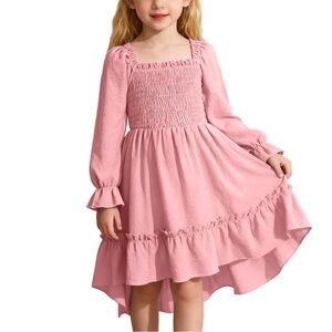 SHEIN Blush Long Sleeve Kids Dress